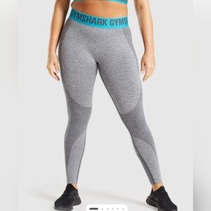 Gymshark Flex Leggings Gray Teal Women’s Size Medium Active Wear